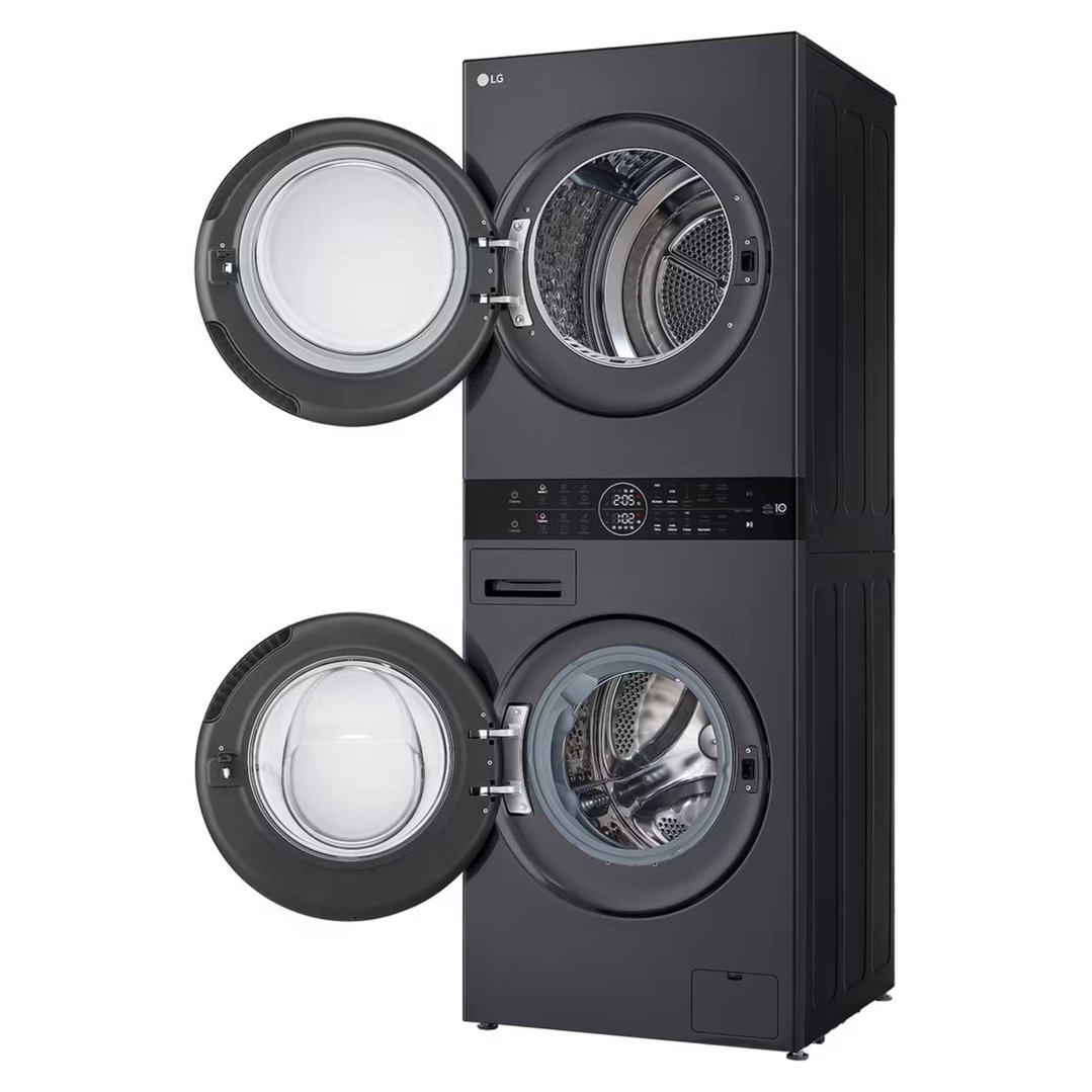 LG 12/10kg WashTower™ Stacked Washer Dryer - Black WWT-1210BX