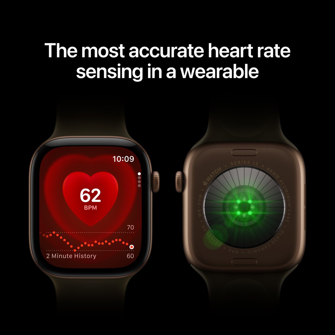 Apple Watch Series 12 GPS + Cellular 42mm Space Gray Aluminum Case with Navy Blue Sport Band - S/M MJFX4X/A