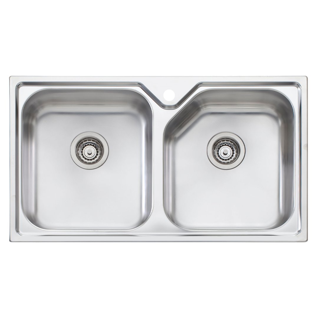 Oliveri Nu-Petite Double Bowl Topmount Sink NP663
