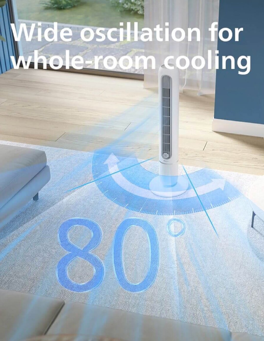 Philips 5000 Series Tower Fan White CX5550/00