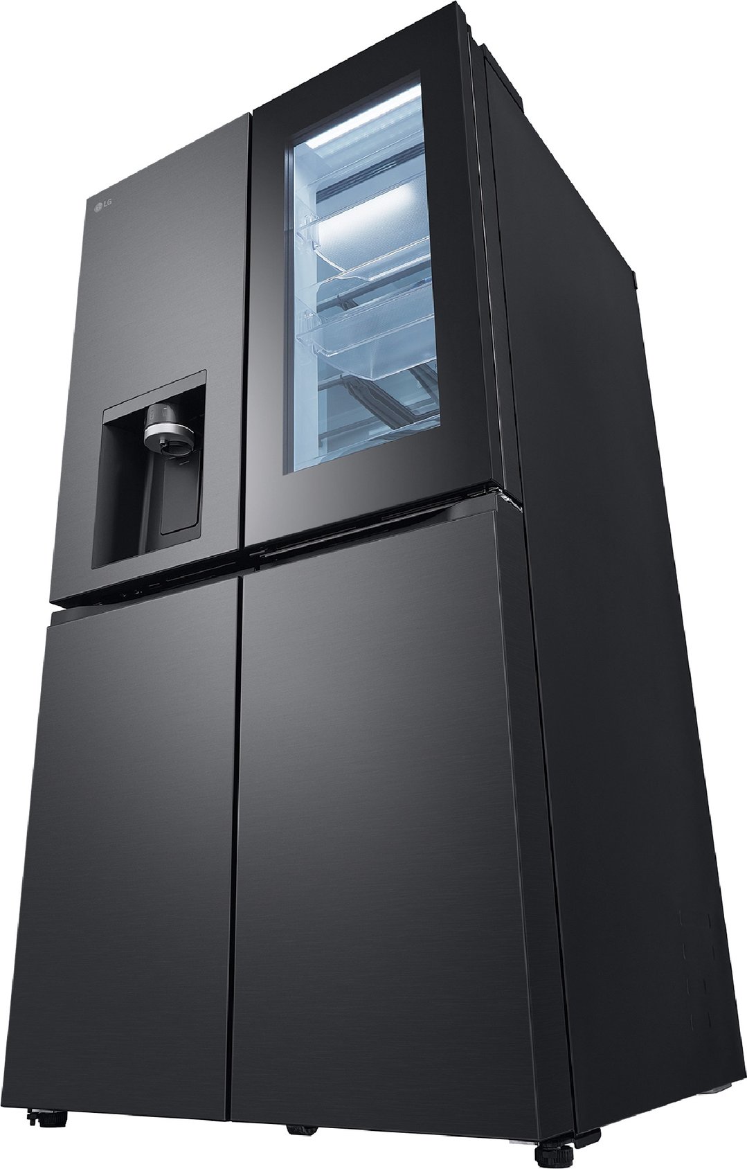 LG 847L Instaview French Door Fridge - Matte Black GF-V900MBLC