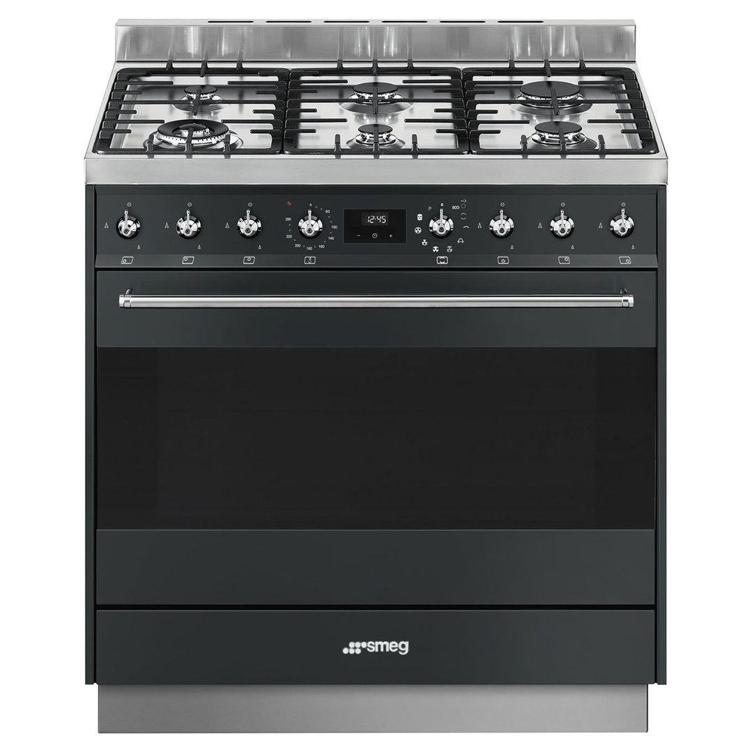 Smeg 90cm Classic Freestanding Cooker Matte Black. CSP9GMMNA1