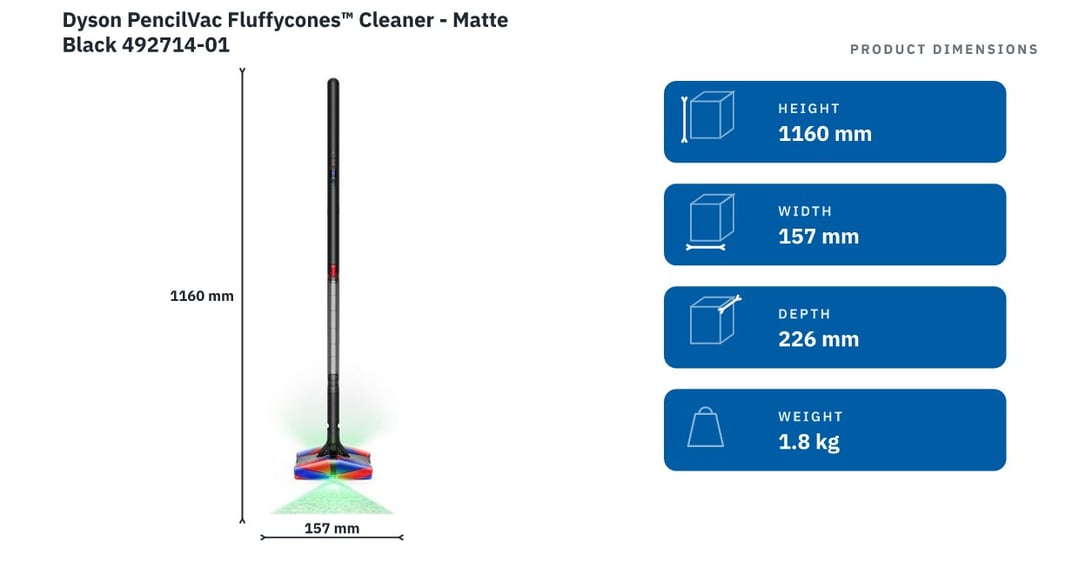 Dyson PencilVac Fluffycones™ Cleaner - Matte Black 492714-01
