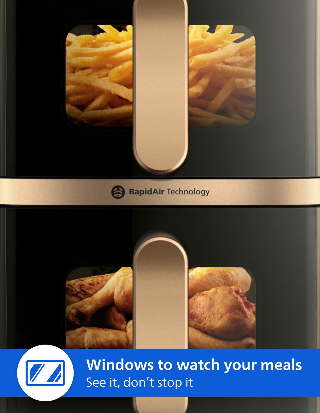 Philips Airfryer 4000 Series Stacked Dual Basket NA462/70