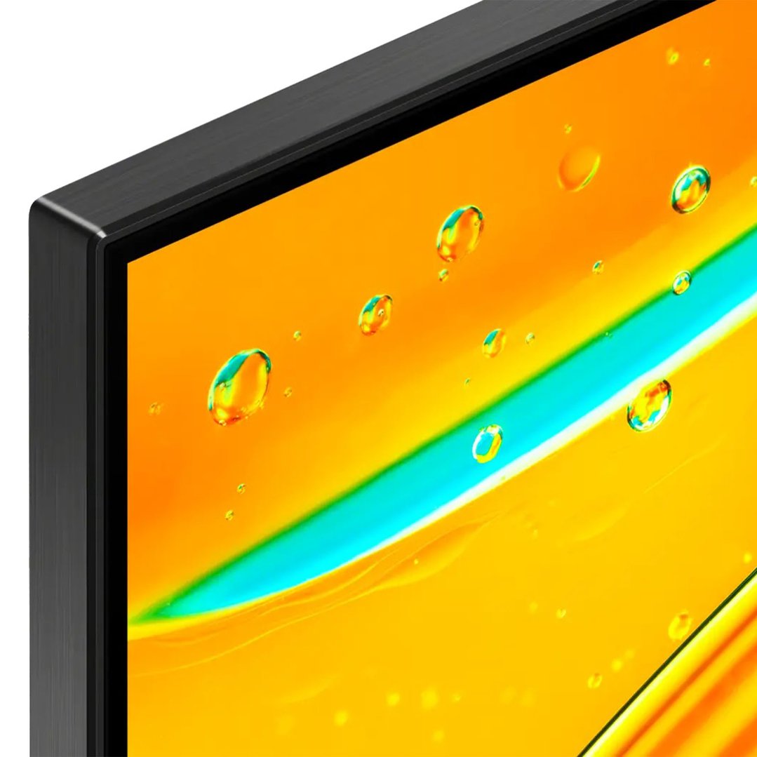 Close-up of the top left corner of a 55 inch Bravia 5 4K HDR Mini LED TV