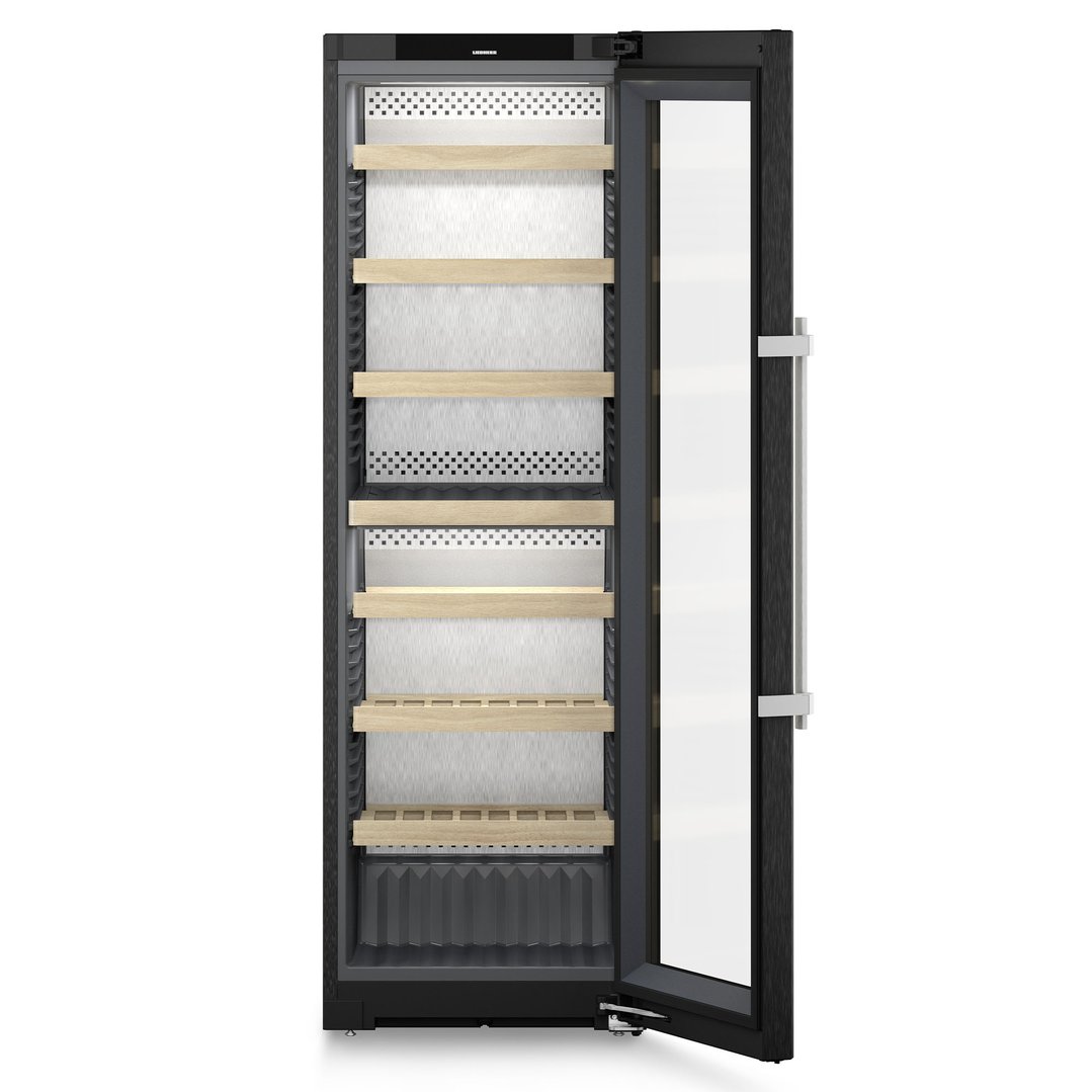 Liebherr 155 Bottle Dual Zone Wine Fridge - Black Steel WPBS5262RHH