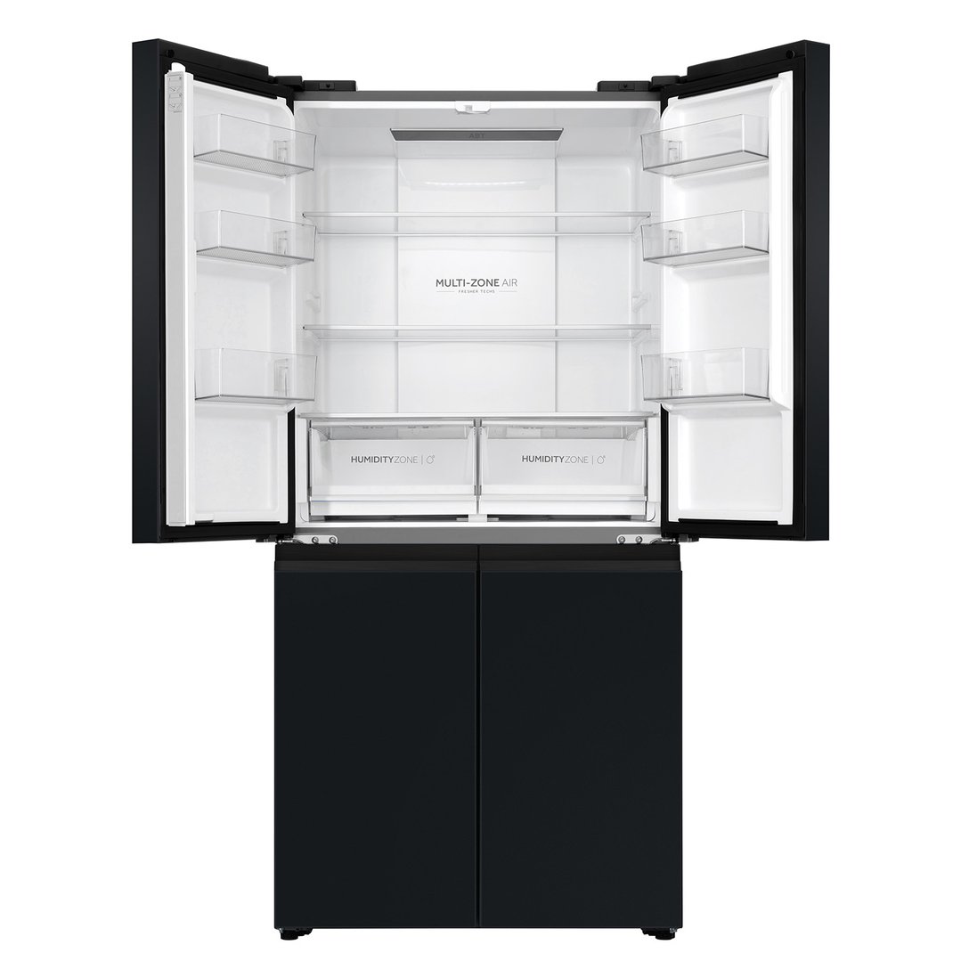 Haier Quad Door Refrigerator Freezer, 83cm, 463L Black HRF530YC