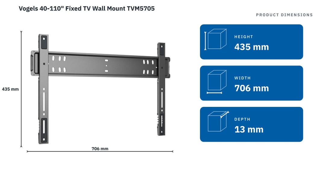 Vogels 40-110" Fixed TV Wall Mount TVM5705
