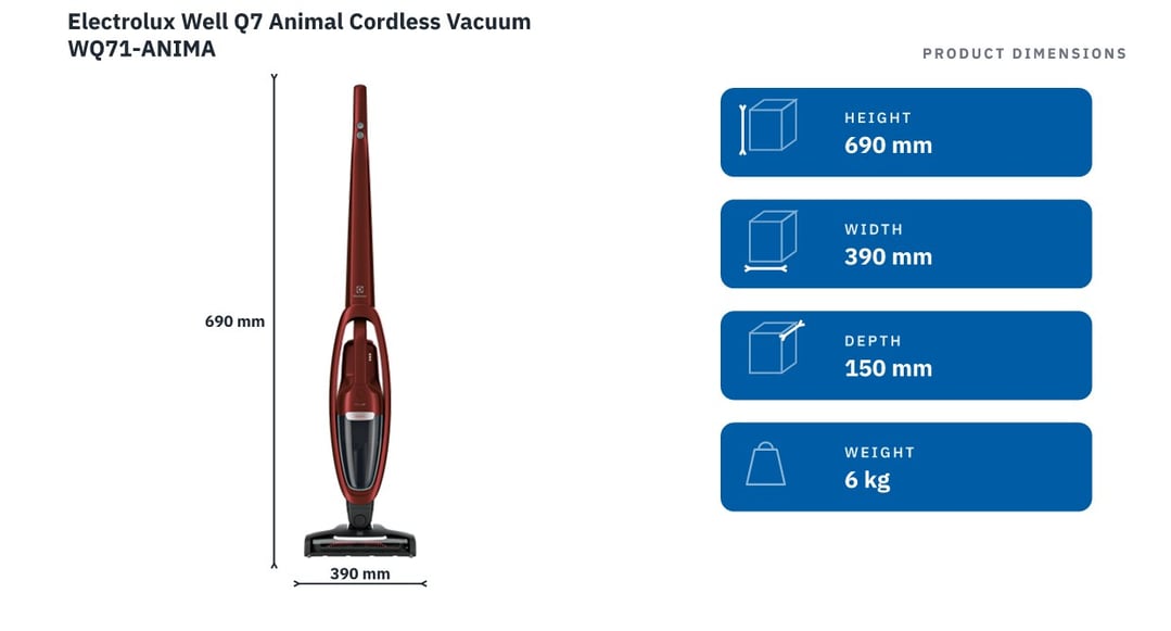 Electrolux Well Q7 Animal Cordless Vacuum WQ71-ANIMA