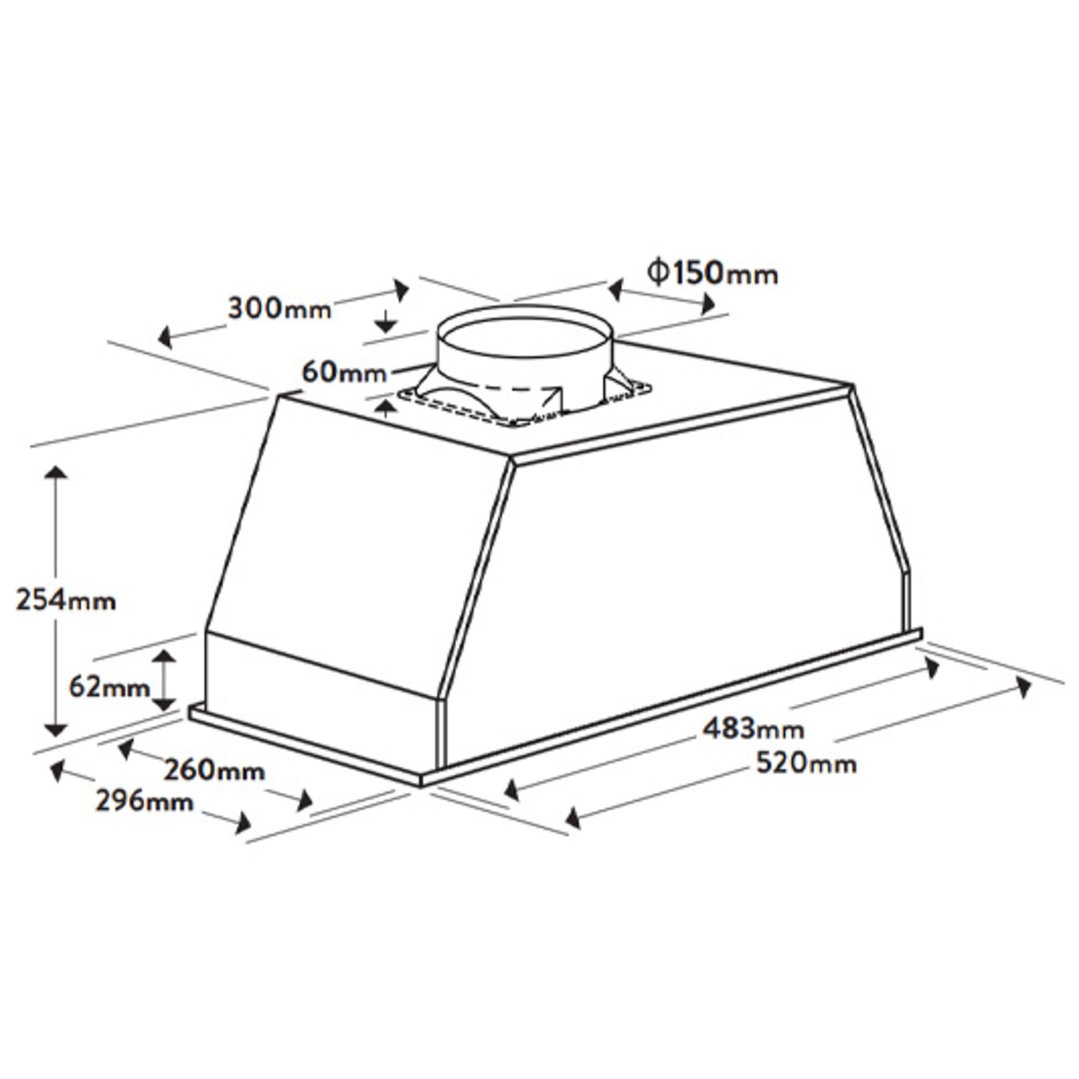 Omega 52cm Undermount Rangehood ORU50XL