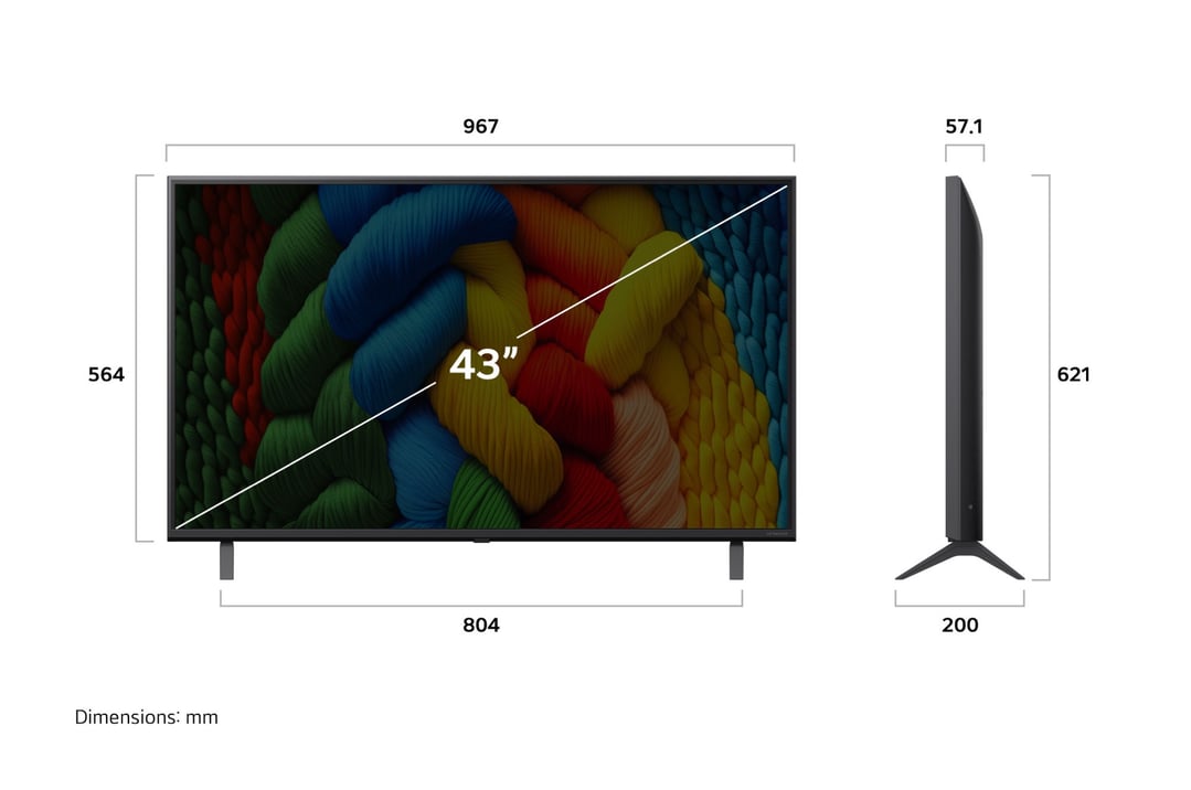 LG 43" NANO80A AI LED UHD 4K Smart TV 2025 43NANO80ASA