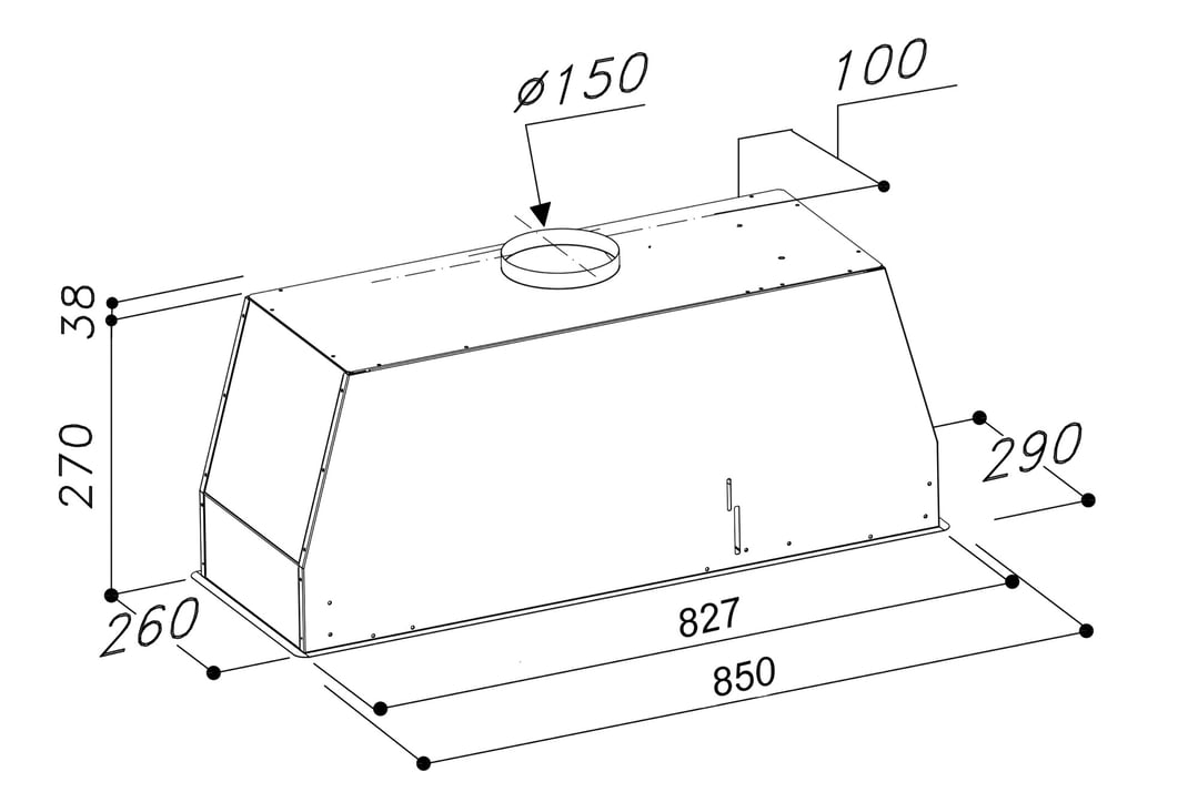 Sirius 85cm Undermount Rangehood SM924850