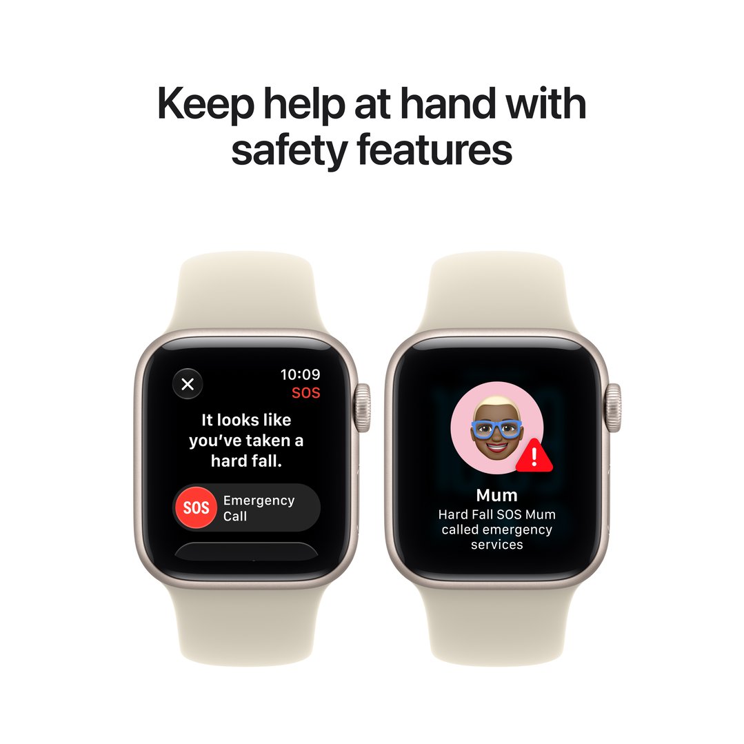 Apple Watch SE 3 GPS 40mm Midnight Aluminum Case with Navy Blue Sport Band - S/M MJKY4X/A