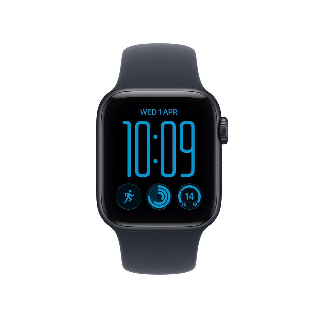Apple Watch SE 3 GPS + Cellular 40mm Midnight Aluminum Case with Navy Blue Sport Band - M/L MJLJ4X/A