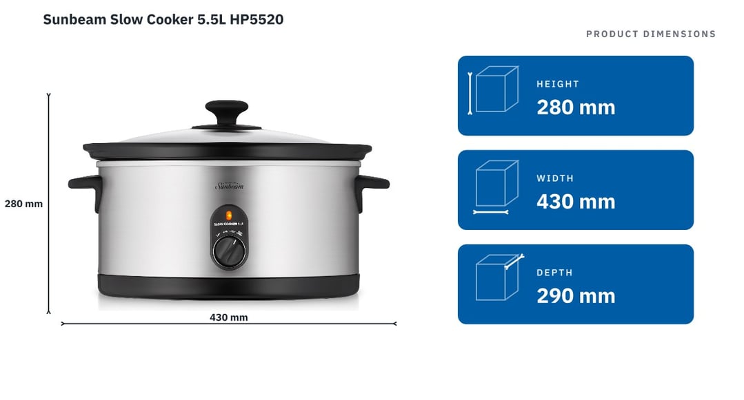 Sunbeam Slow Cooker 5.5L HP5520