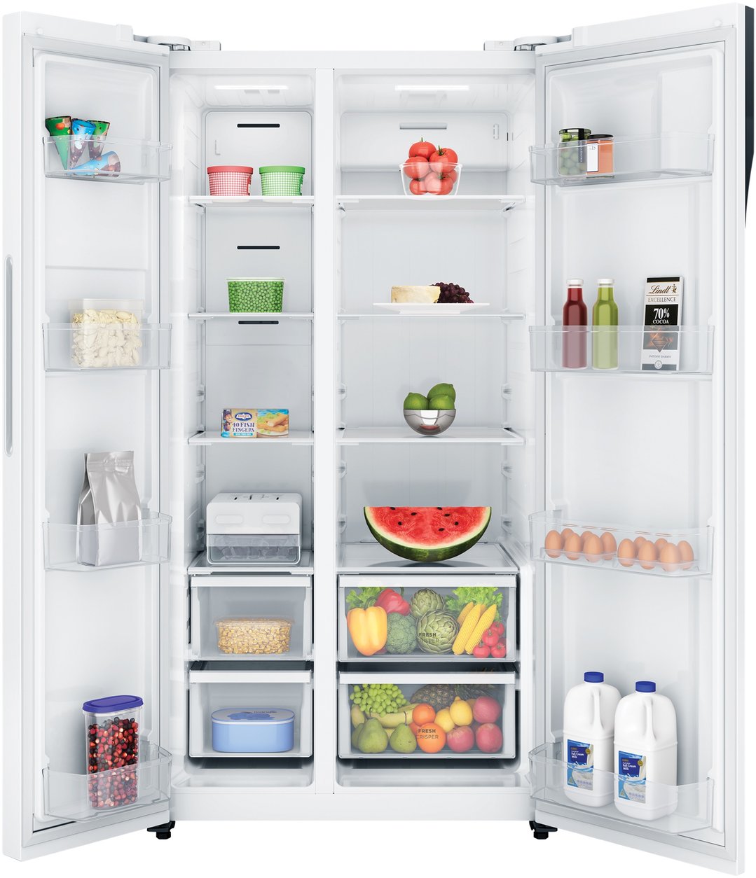 Westinghouse 624L Side by Side Fridge, White WSE6200WB