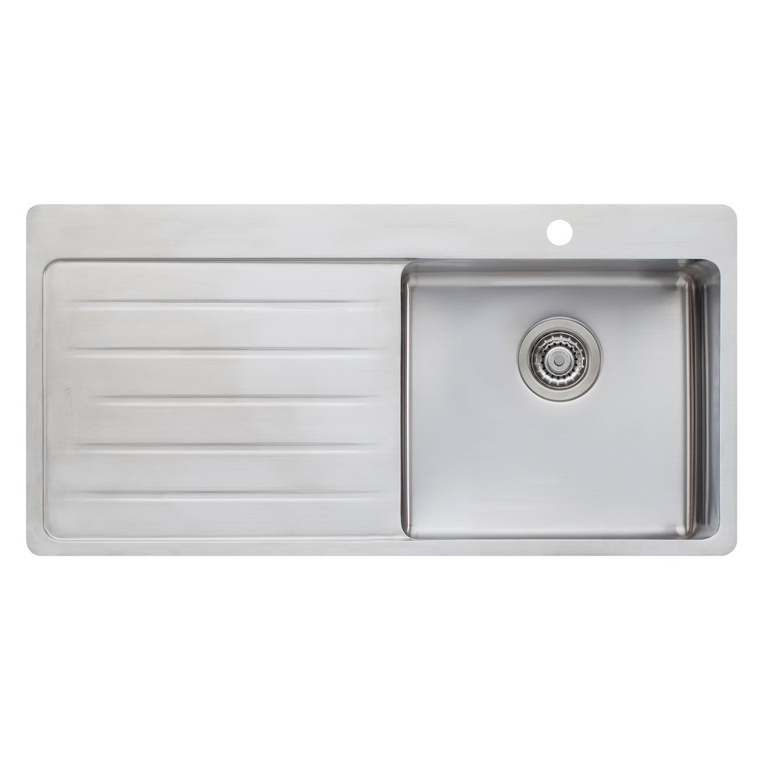 Oliveri Sonetto Single Right Hand Bowl Topmount Sink With Drainer SN1022