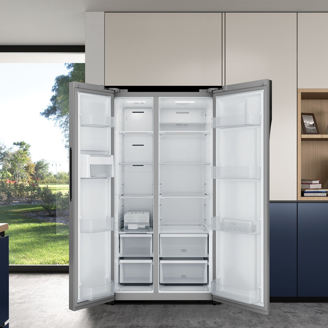 Westinghouse 624L Side by Side Fridge, Silver WSE6200SB