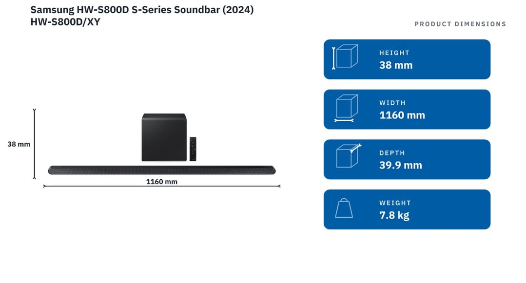 Samsung HW-S800D S-Series Soundbar (2024) HW-S800D/XY
