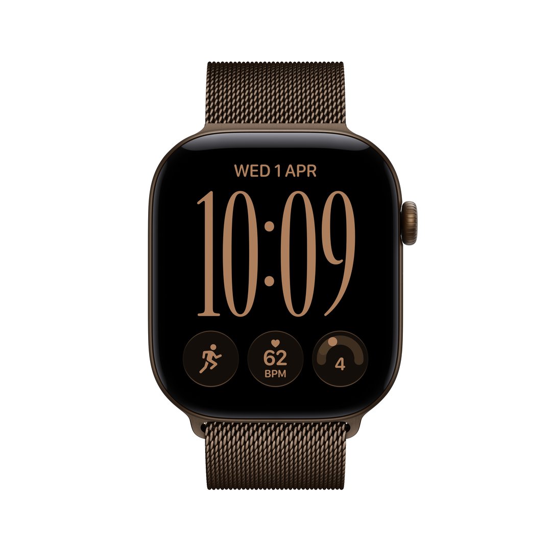 Apple Watch Series 12 GPS + Cellular 46mm Dark Bronze Aluminum Case with Dark Bronze Milanese Loop - M/L MKDG4X/A