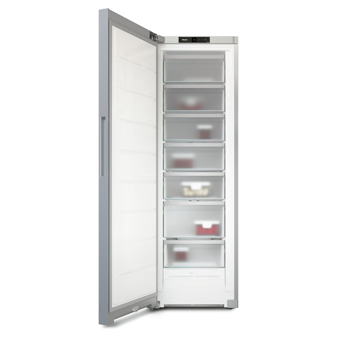 Miele 278L Freestanding Vertical Freezer Clean Steel FNS4382. Buy
