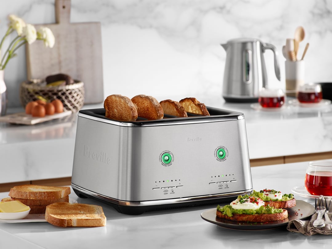 Breville the Eye Q 870 Auto 4 Slice Toaster - Brushed Stainless BTA870BSS