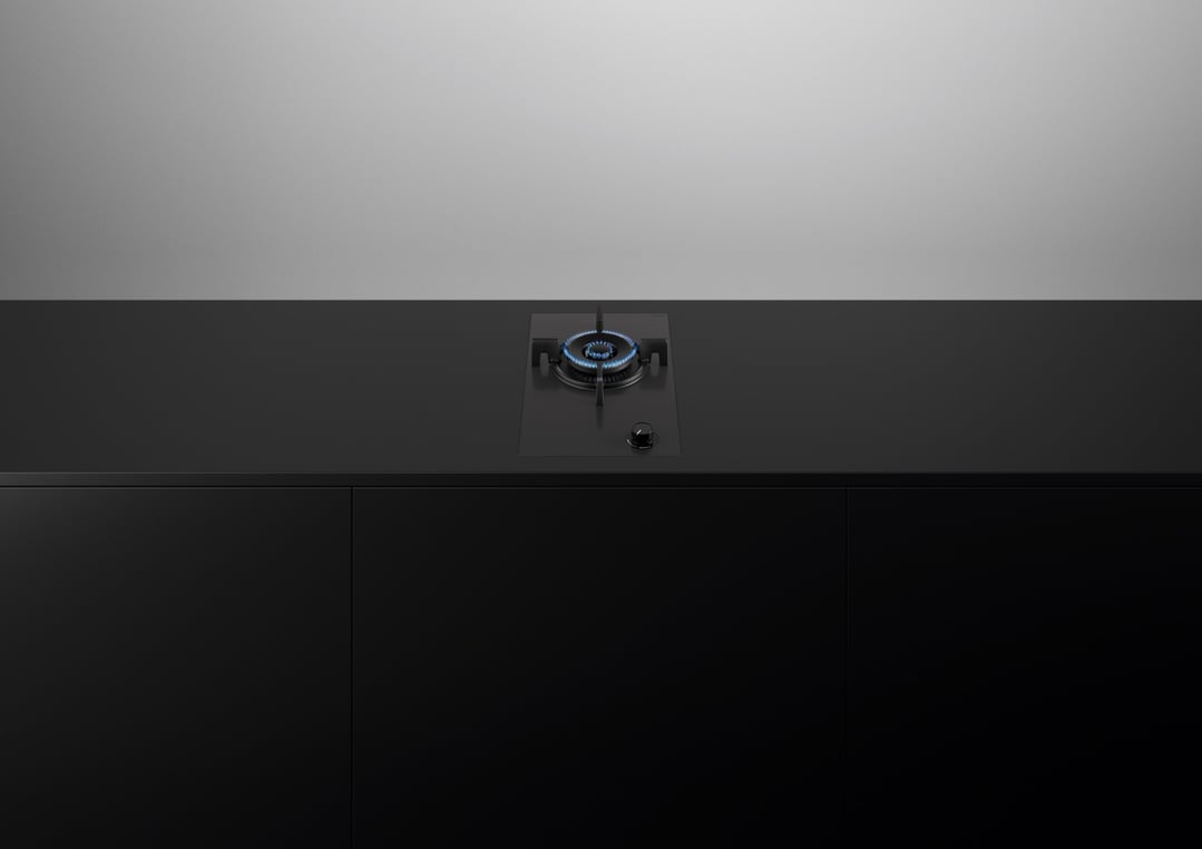 Fisher & Paykel 30cm Series 9, 1 Burner Gas Cooktop, LPG, Black Glass CG301DLPGB5