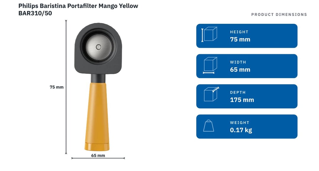 Philips Baristina Portafilter Mango Yellow BAR310/50