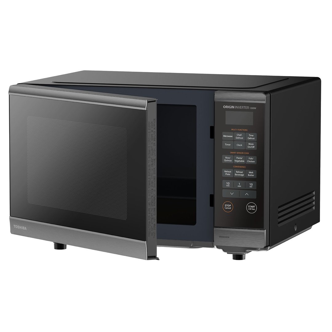 Toshiba 32L Flatbed 1200W Inverter Microwave - Black ML3-EM32PFI