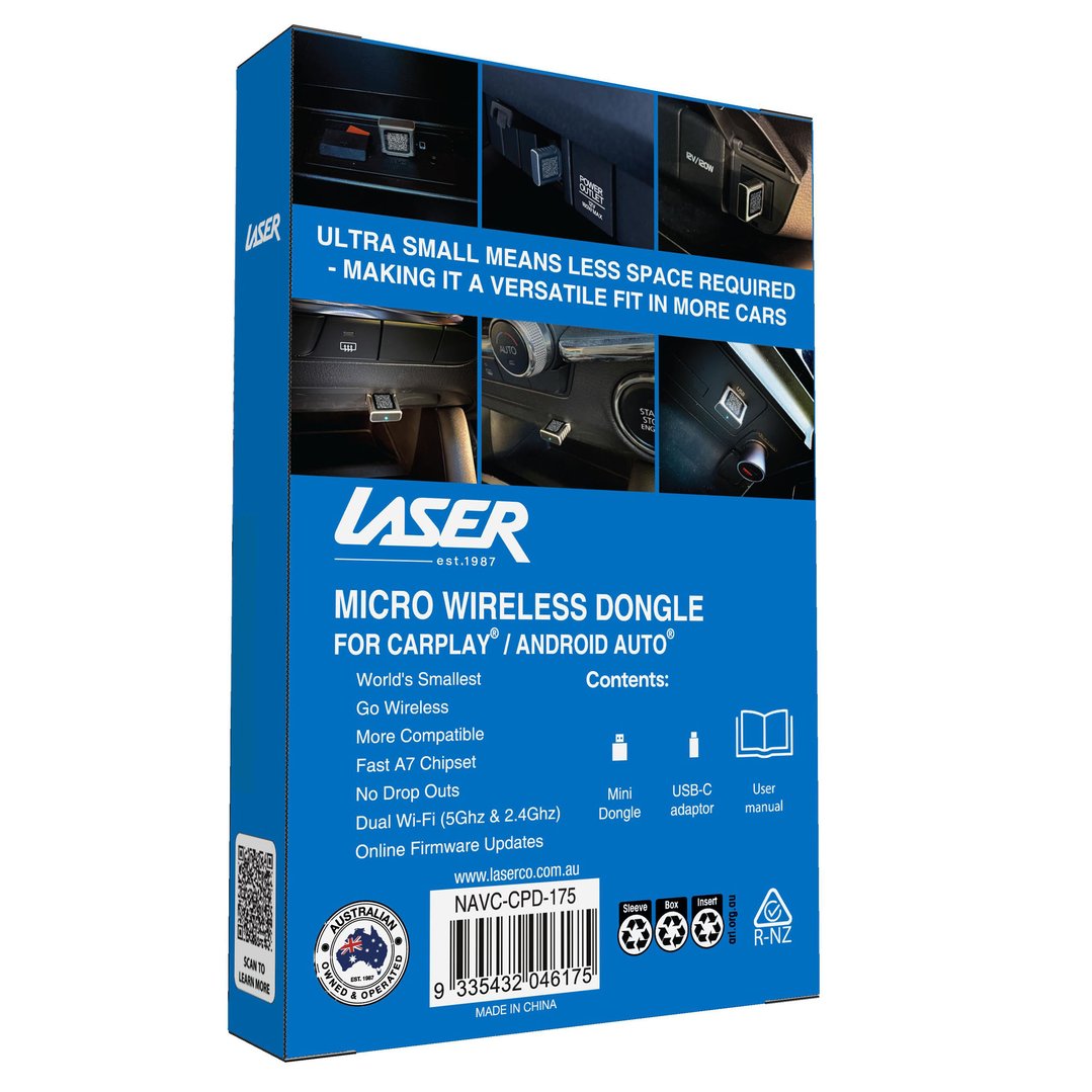 Laser Micro Wireless Dongle for CarPlay / Android Auto NAVC-CPD-175