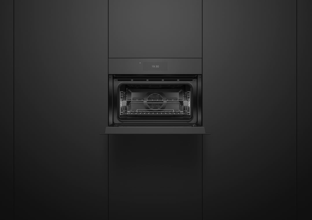 Fisher & Paykel 60cm Minimal Handleless Compact Combi-Steam Oven, Black OS60NAMHUNB5