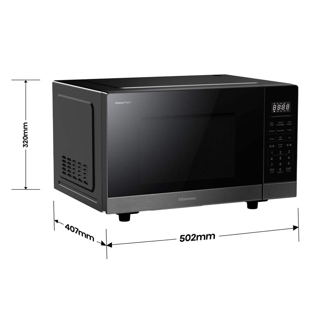 Hisense 30L 1000W Inverter Dark Stainless Flatbed Microwave w/ Grill HMBS3010PFG
