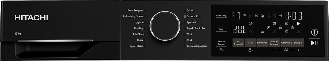 Hitachi 12kg Graphite Front Load Washing Machine BD-120XKVEADM
