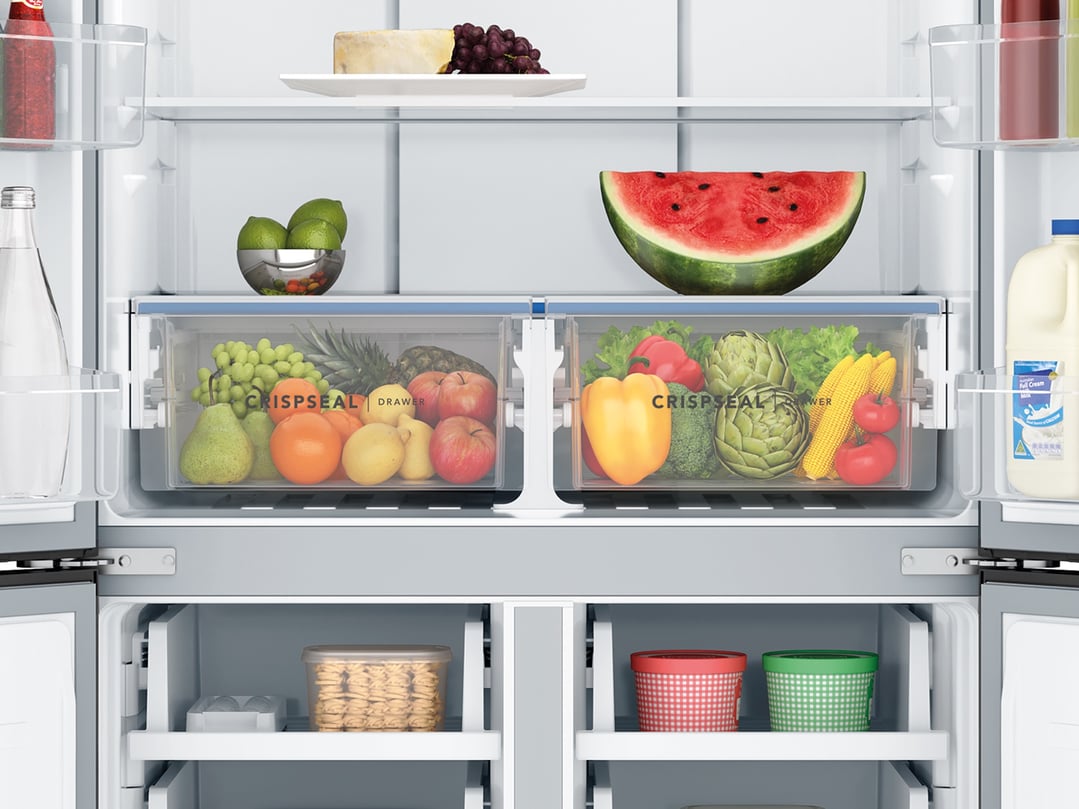 Westinghouse 547L Quad-Door Fridge - Matte Black WQE5400BD