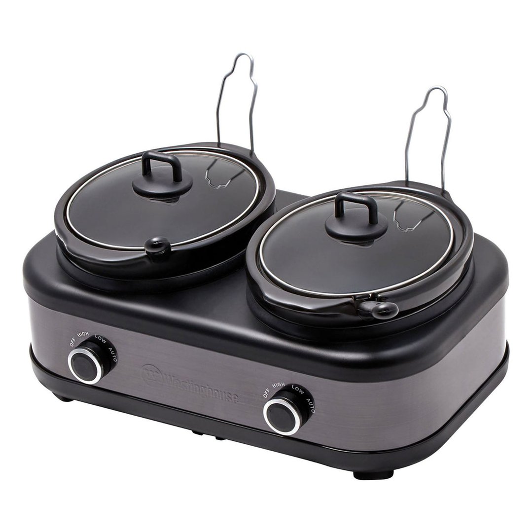 Westinghouse Slow Cooker 2 x 2.5L Ceramic Pots Auto Function WHSC06KS
