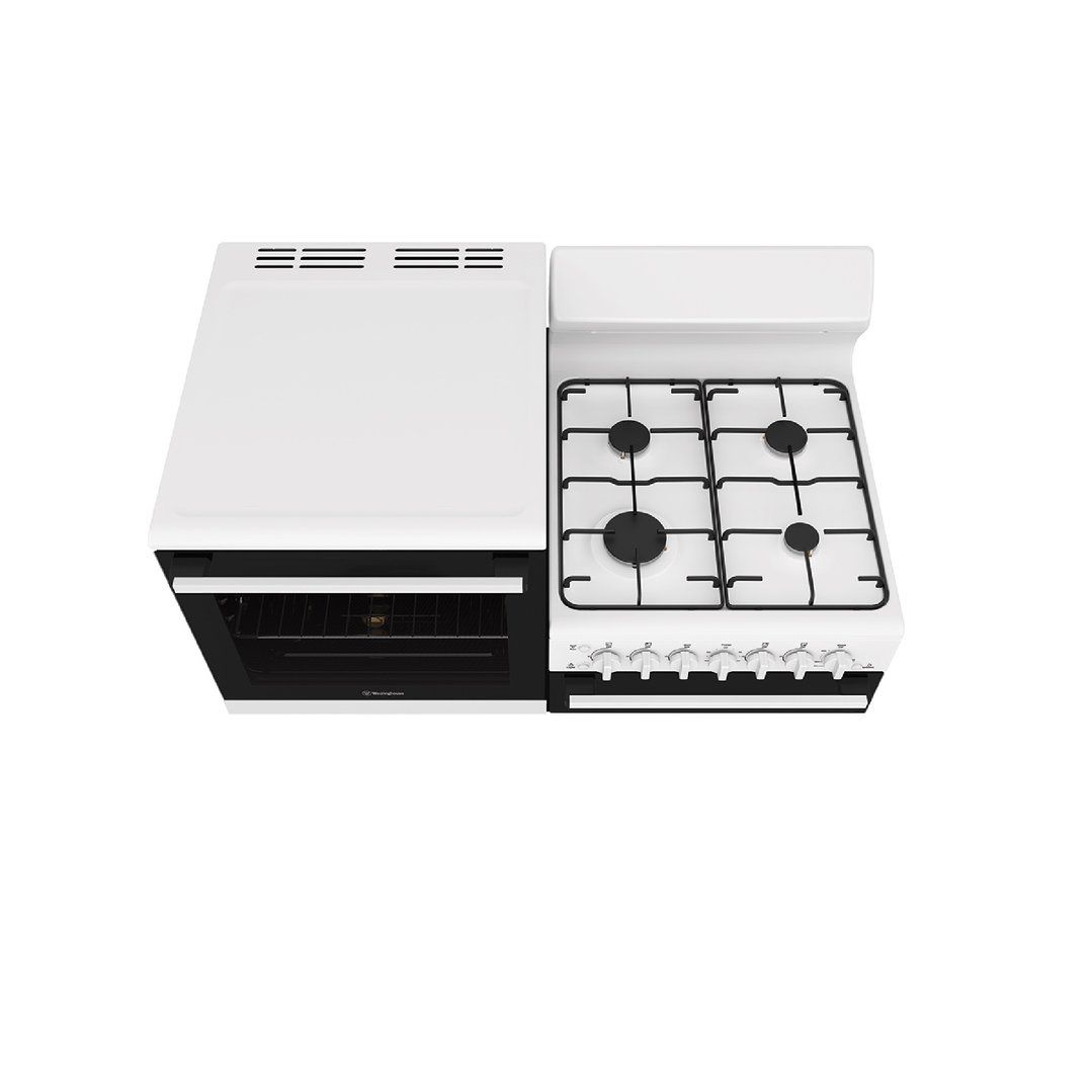 Westinghouse 110cm Elevated Gas Freestanding Cooker White WDG112WCNG-L