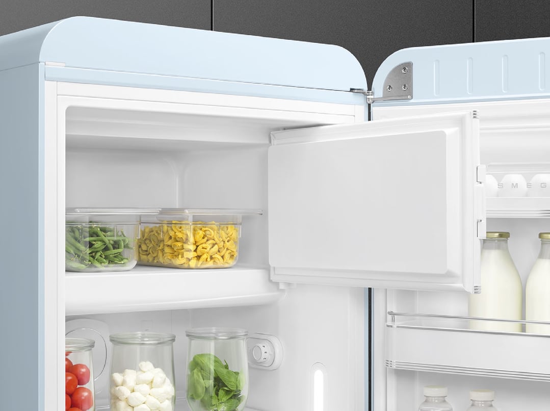 Smeg FAB28 50's Style 270L Retro Refrigerator Right Hand Hinge - Pastel Blue FAB28RPB6AU