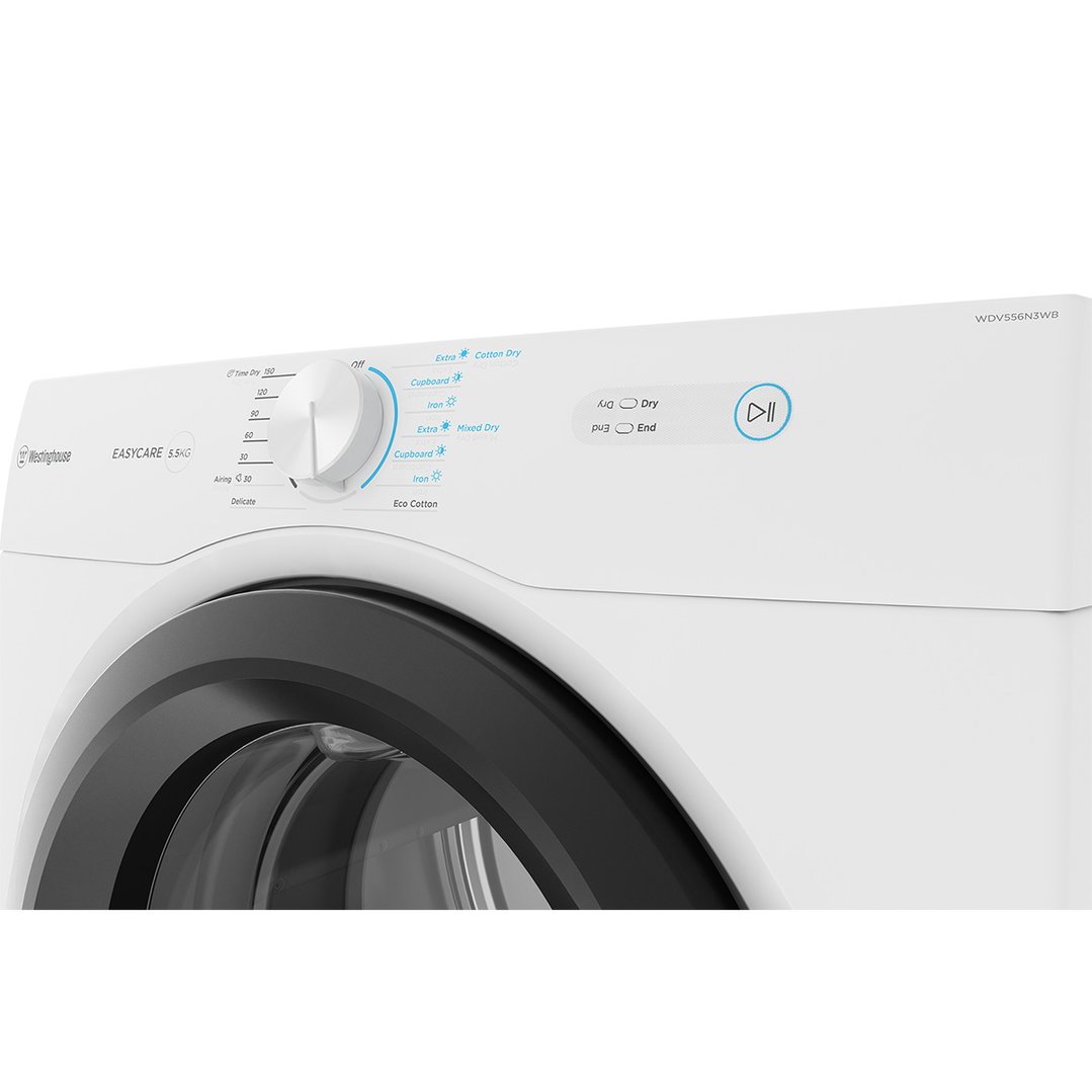 Westinghouse 5.5kg Vented Dryer WDV556N3WB