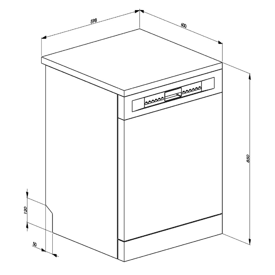 Smeg 60cm Diamond Series Freestanding Dishwasher - Stainless Steel DWA615DX3