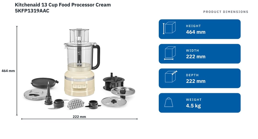 Kitchenaid 13 Cup Food Processor Cream 5KFP1319AAC