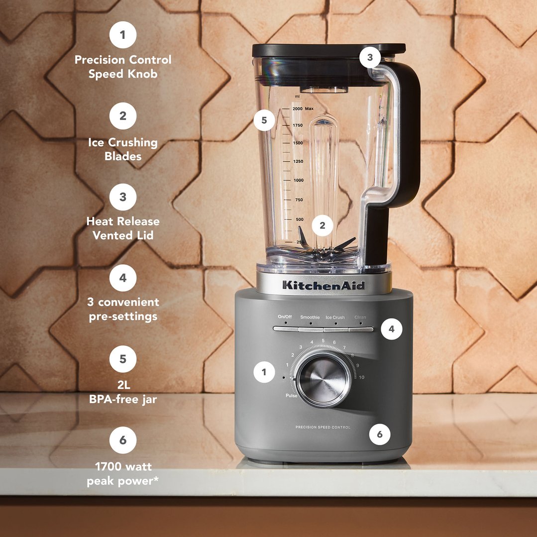 Kitchenaid K200 Pure Power Blender Charcoal Grey 5KSB2072ADG