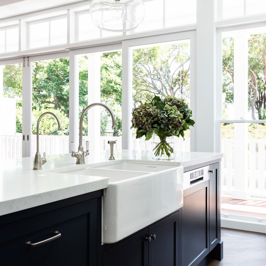 Turner Hastings Novi 60x46 Fireclay Butler Sink - Gloss White NO60FS