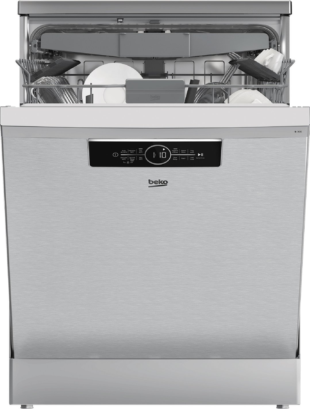 Beko 16 Place Setting Freestanding Dishwasher, Stainless Steel BDFB1630X
