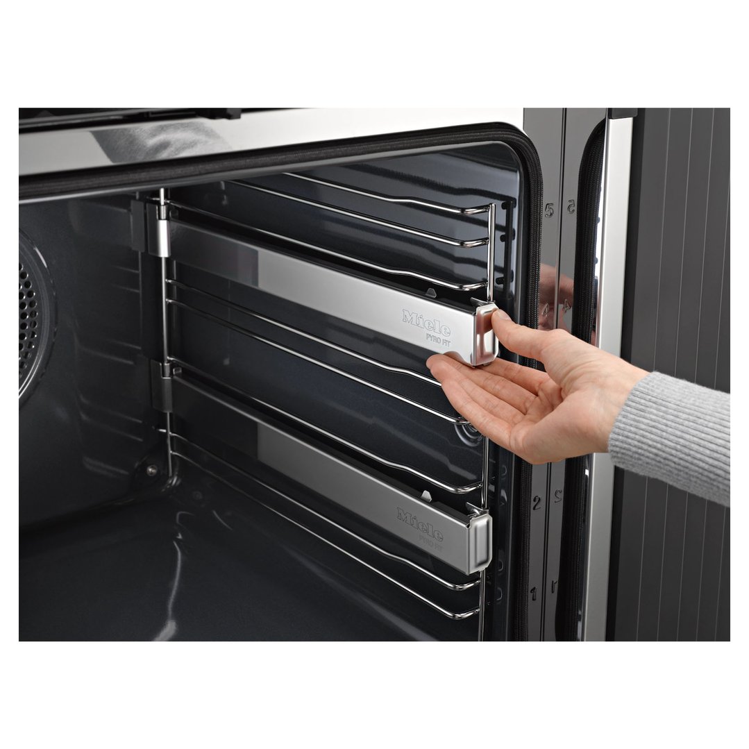 Miele 60cm Pyrolytic Oven with Rapid Cooling and Crisp Function CleanSteel H7464BP