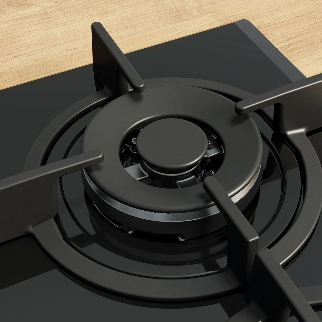 Bosch Series 6 Gas cooktop 60 cm Tempered Glass, Black PPH6A6I10A