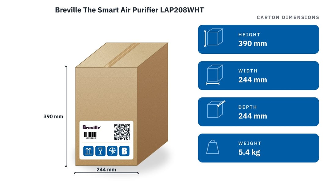 Breville The Smart Air Purifier LAP208WHT