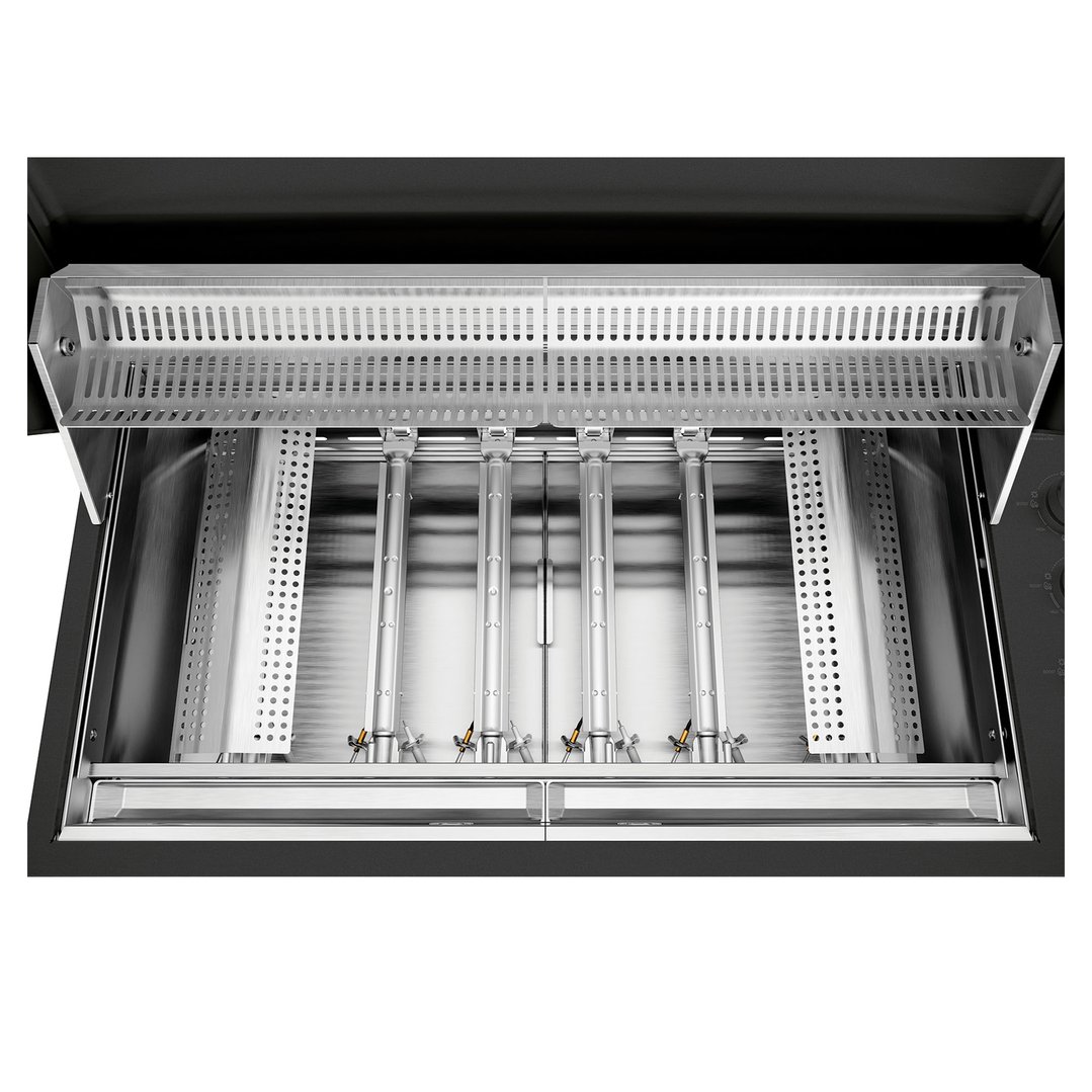 Beefeater 6-Burner Built In Gas BBQ with Hood, Colour Matched to COLORBOND® Steel Monument® Finish - ProLine Series BSH158DB