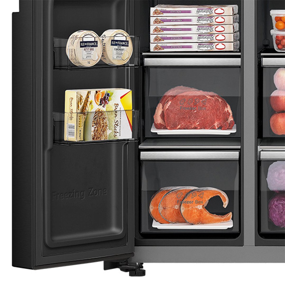 Hisense 614L PureFlat Eclipse Side-by-Side Black Fridge HRSBS613BWX
