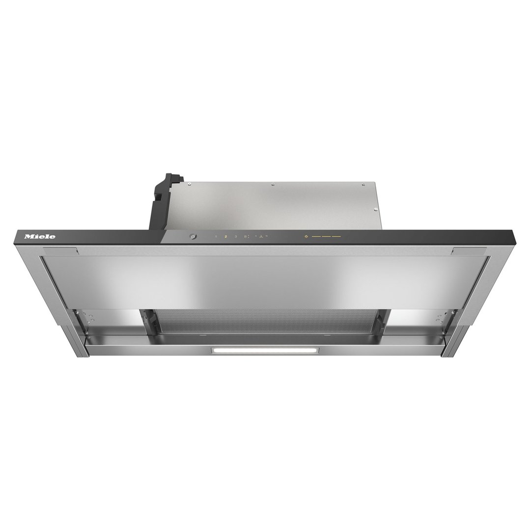 Miele 90cm Slimline Slideout Rangehood with Wi-Fi Connectivity Stainless Steel/Obsidian Black DAS4930