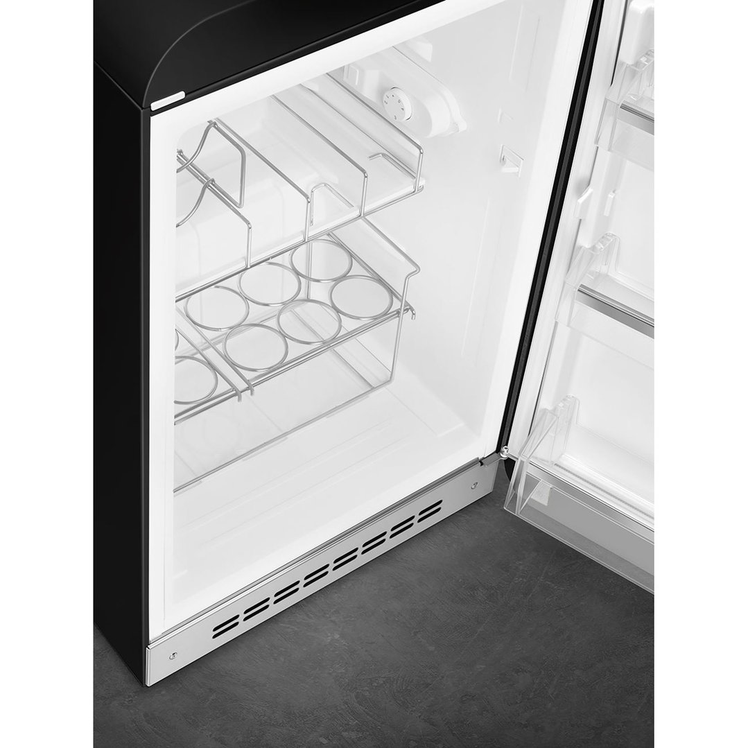Smeg FAB 10 50's Style Retro Refrigerator, Happy Bar, Right Hand - Black FAB10HRBL5AU